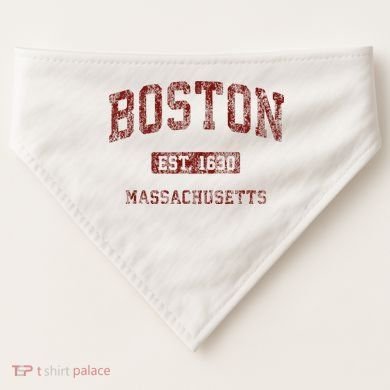 Boston Massachusetts Athletic Throwback USA-Made Doggie Bandana