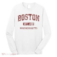 Boston Massachusetts Athletic Throwback Long Sleeve Shirt thumb 0