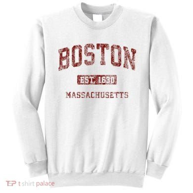 Boston Massachusetts Athletic Throwback Sweatshirt
