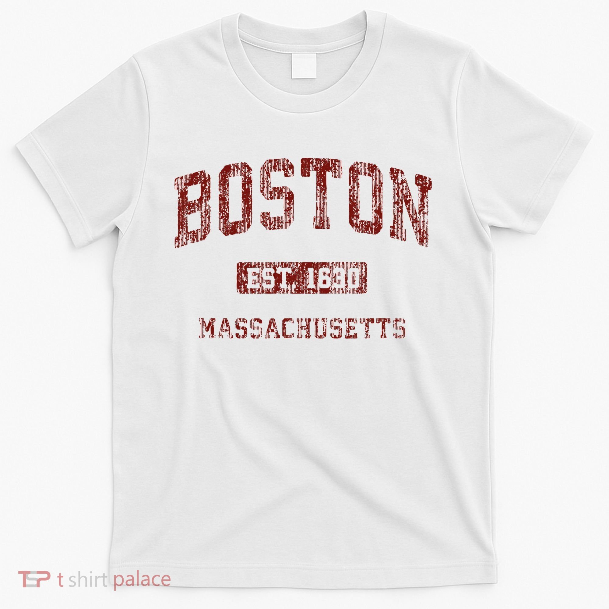 Boston Massachusetts Athletic Throwback T-Shirt