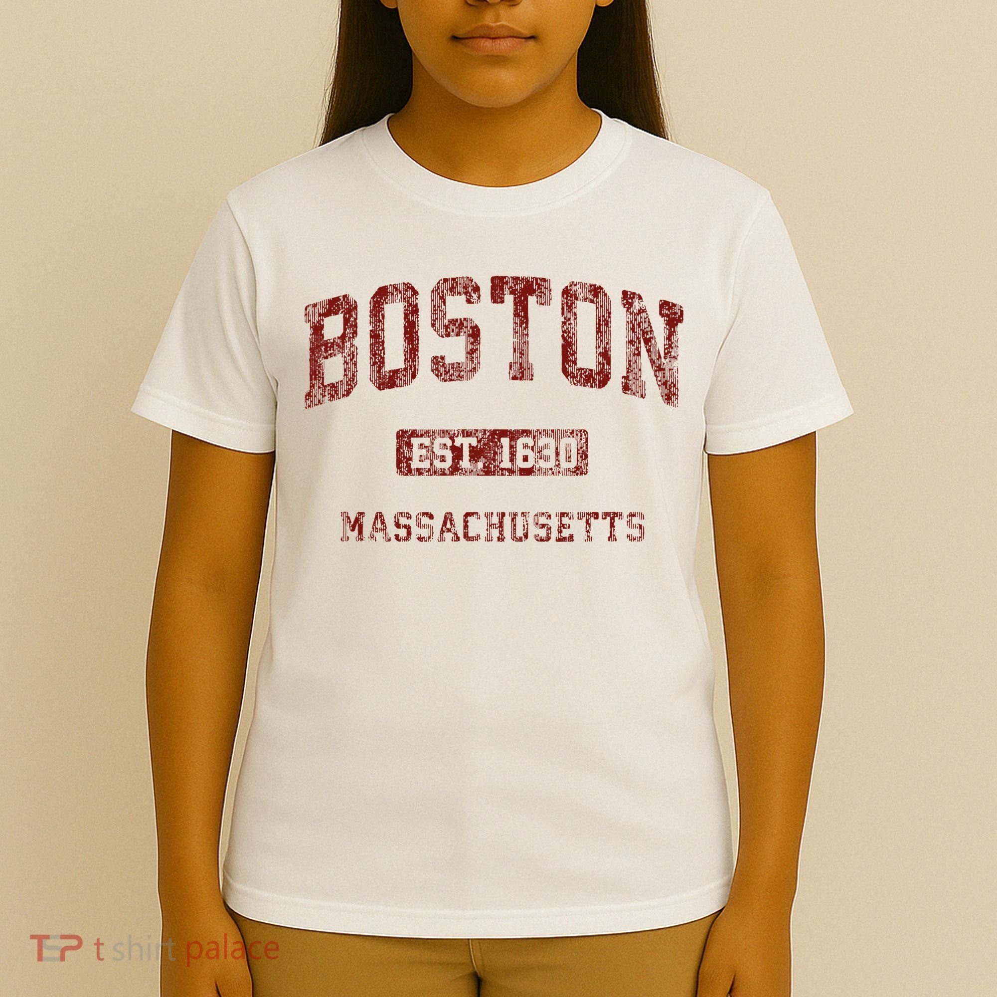 Boston Massachusetts Athletic Throwback T-Shirt