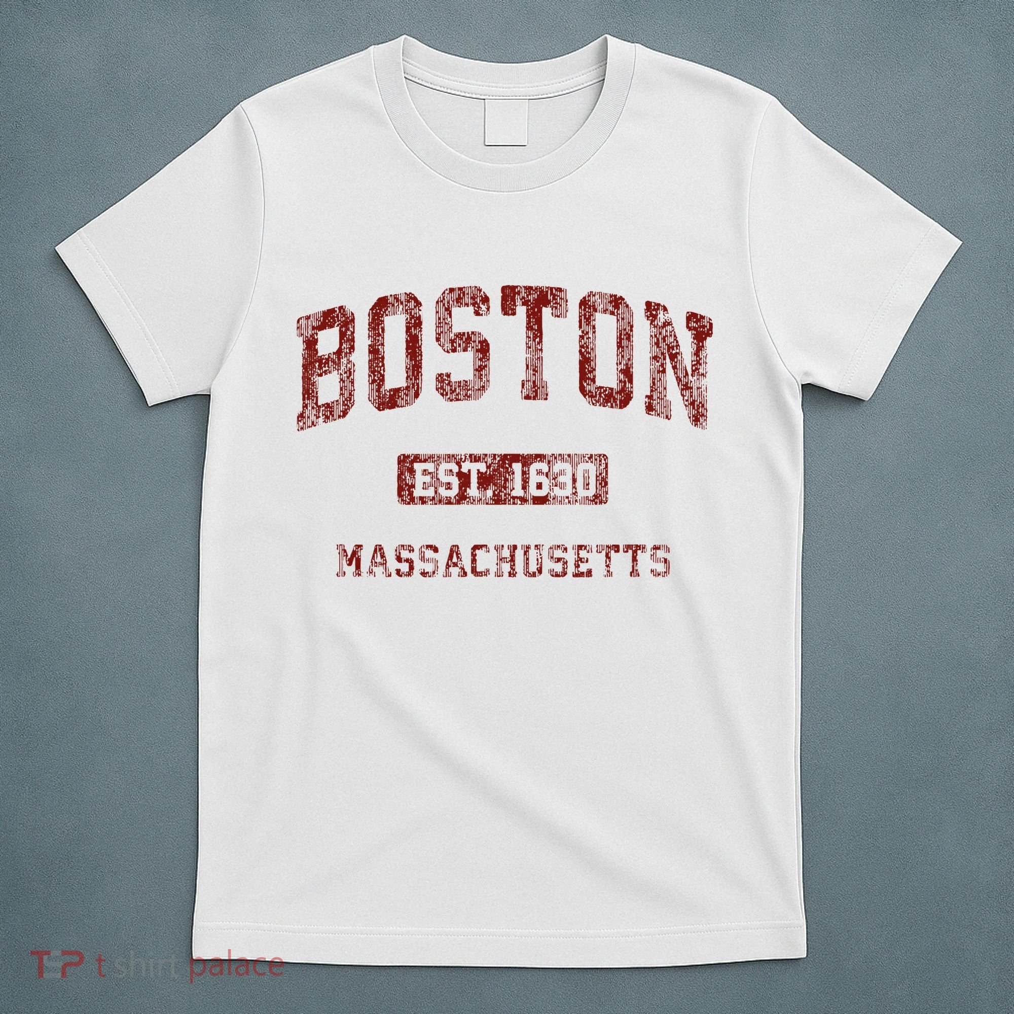 Boston Massachusetts Athletic Throwback T-Shirt