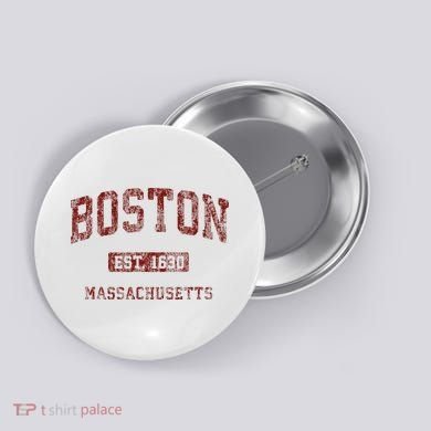 Boston Massachusetts Athletic Throwback Button