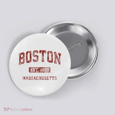 Boston Massachusetts Athletic Throwback Button