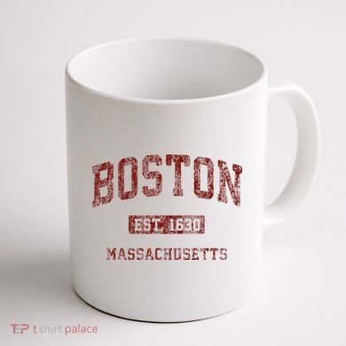 Boston Massachusetts Athletic Throwback Coffee Mug back