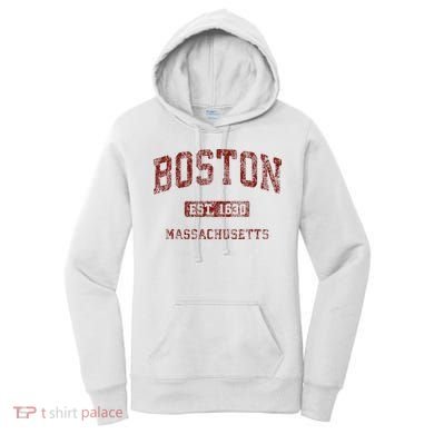 Boston Massachusetts Athletic Throwback Women's Hoodie