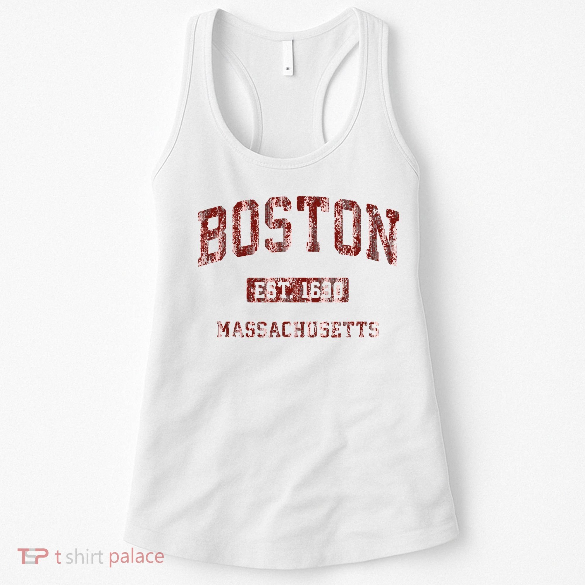 Boston Massachusetts Athletic Throwback Women's Tank Top