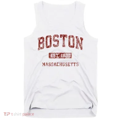 Boston Massachusetts Athletic Throwback Tank Top