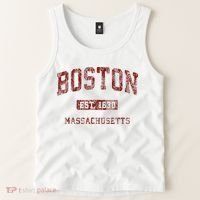 Boston Massachusetts Athletic Throwback Tank Top thumb 2