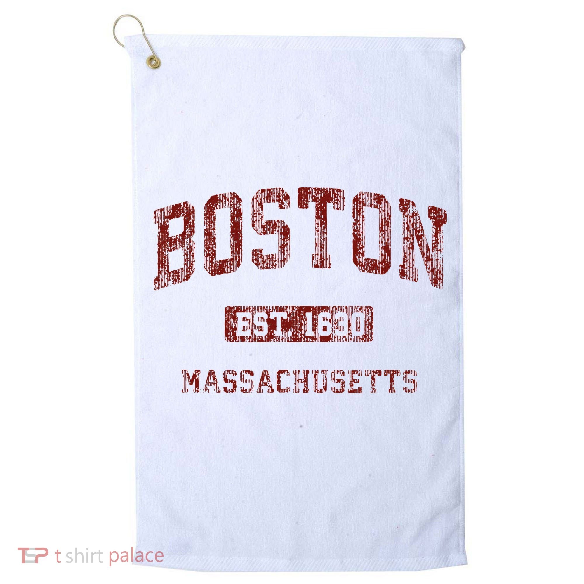 Boston Massachusetts Athletic Throwback Golf Towel