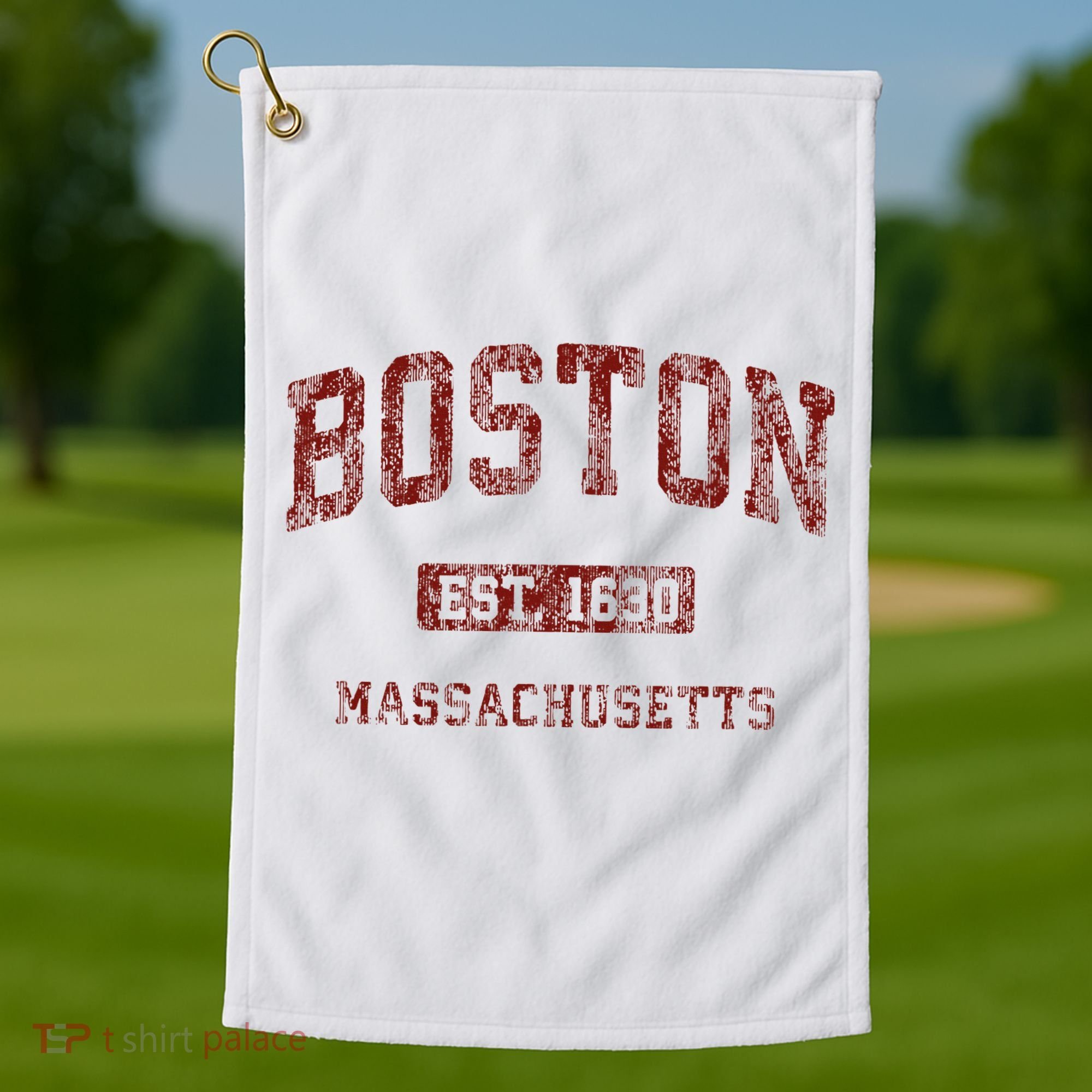 Boston Massachusetts Athletic Throwback Golf Towel