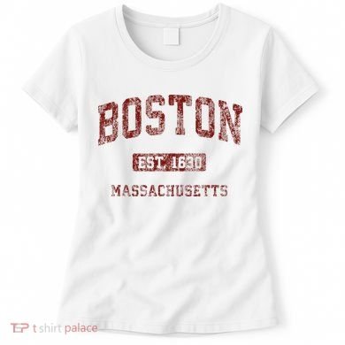 Boston Massachusetts Athletic Throwback Women's T-Shirt