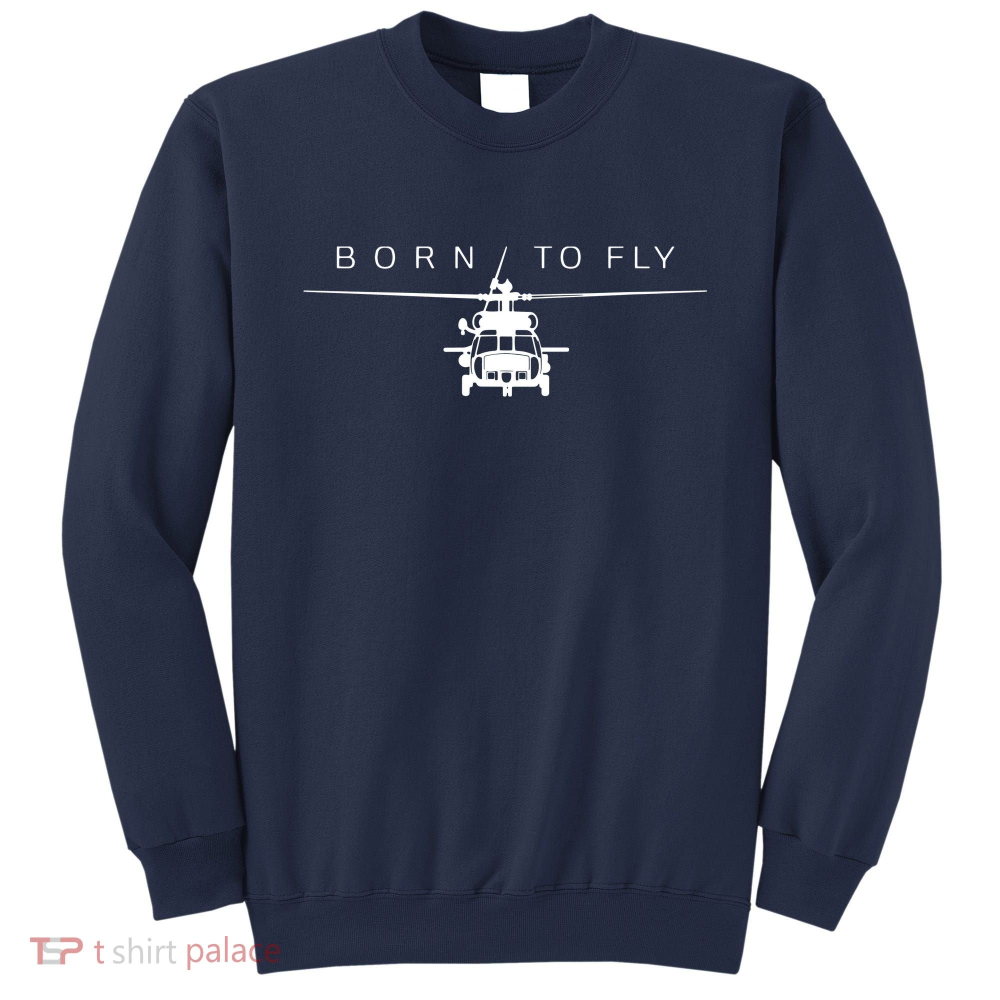 Blackhawk Military Aviation Apparel Helicopter Pilot Gift Sweatshirt