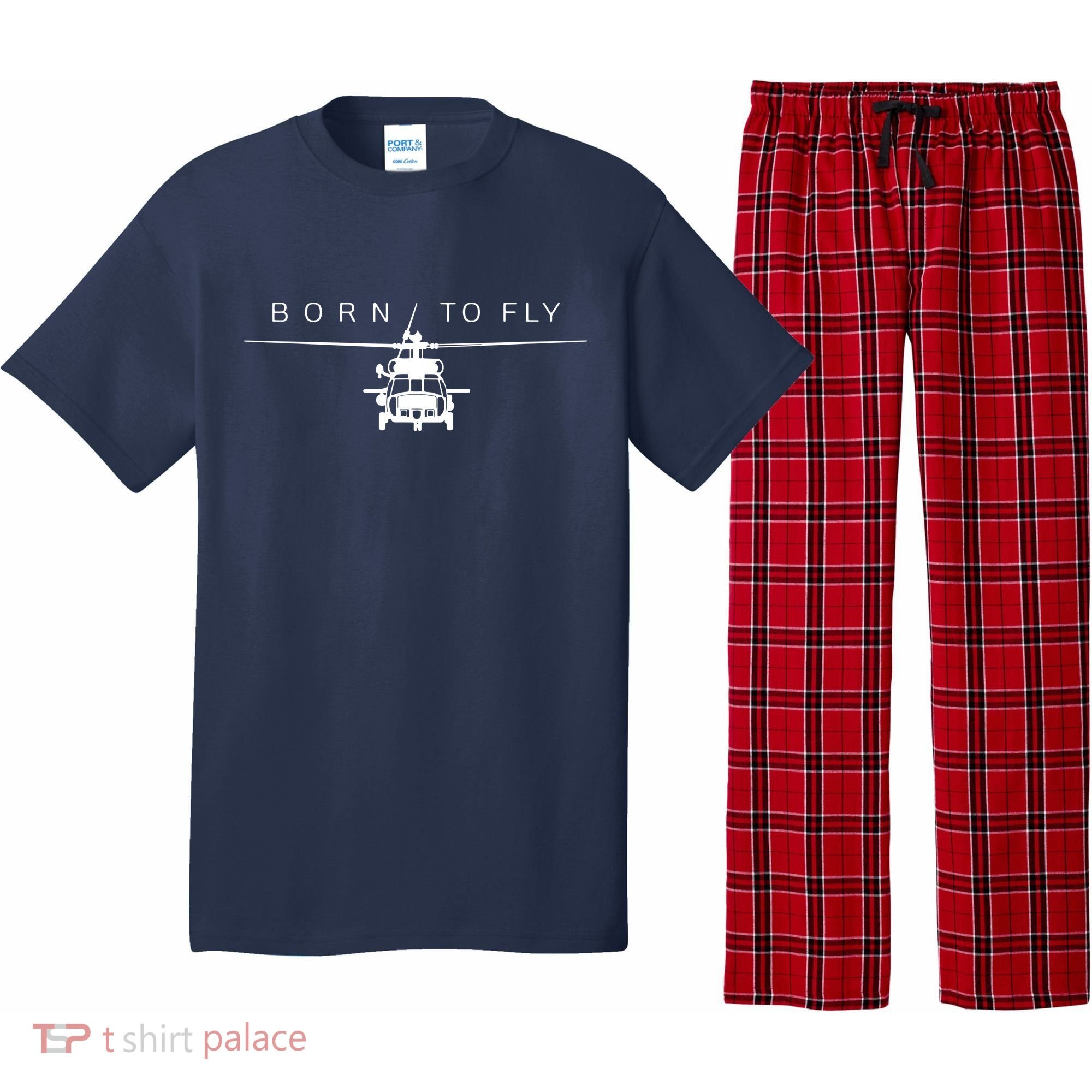 Blackhawk Military Aviation Apparel Helicopter Pilot Gift Pajama Set