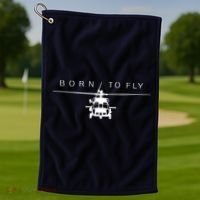 Blackhawk Military Aviation Apparel Helicopter Pilot Gift Golf Towel thumb 1