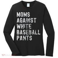 Baseball Mom Against White Baseball Pants Women's Long Sleeve Shirt thumb 0