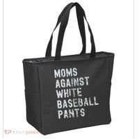 Baseball Mom Against White Baseball Pants Tote Bag thumb 2