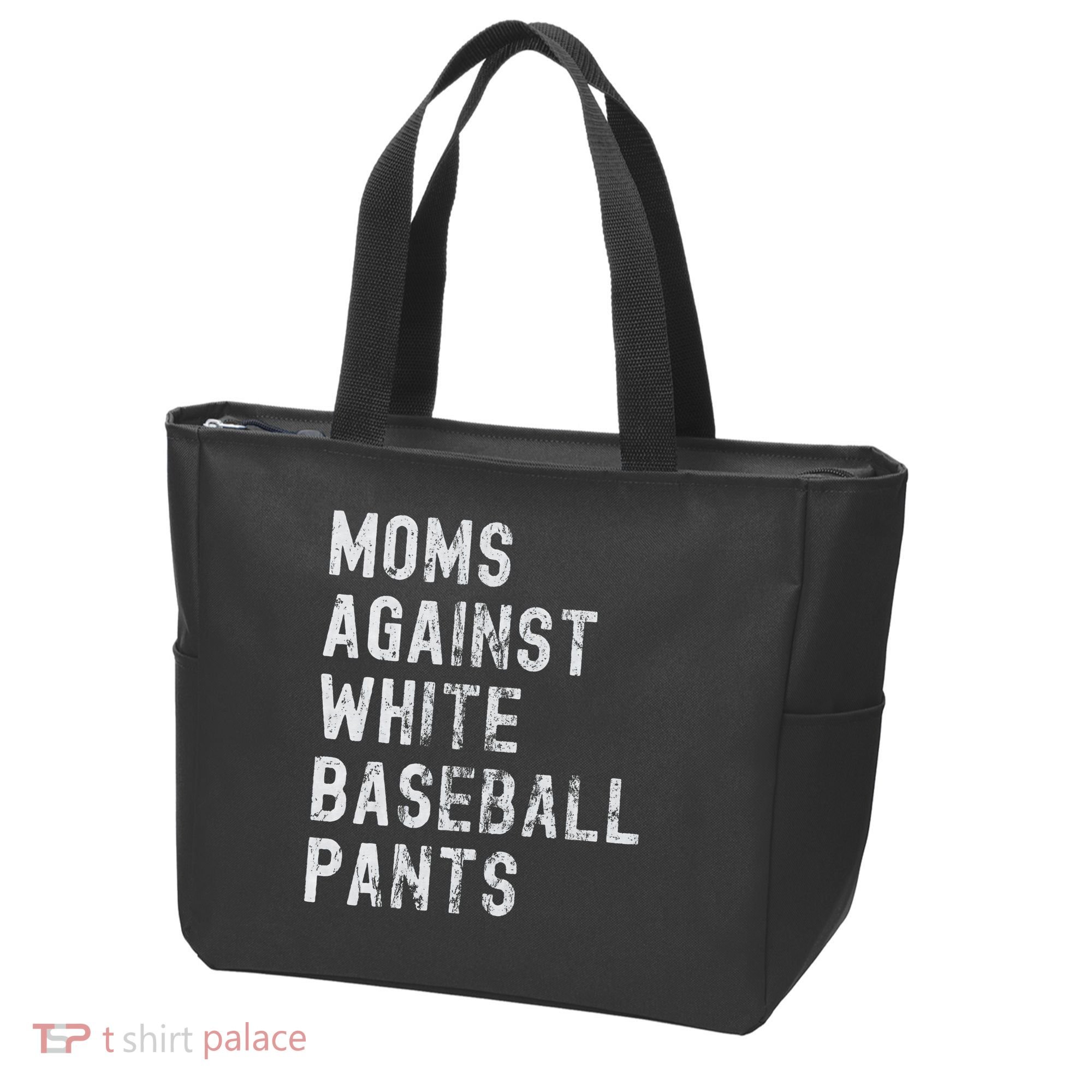 Baseball Mom Against White Baseball Pants Tote Bag