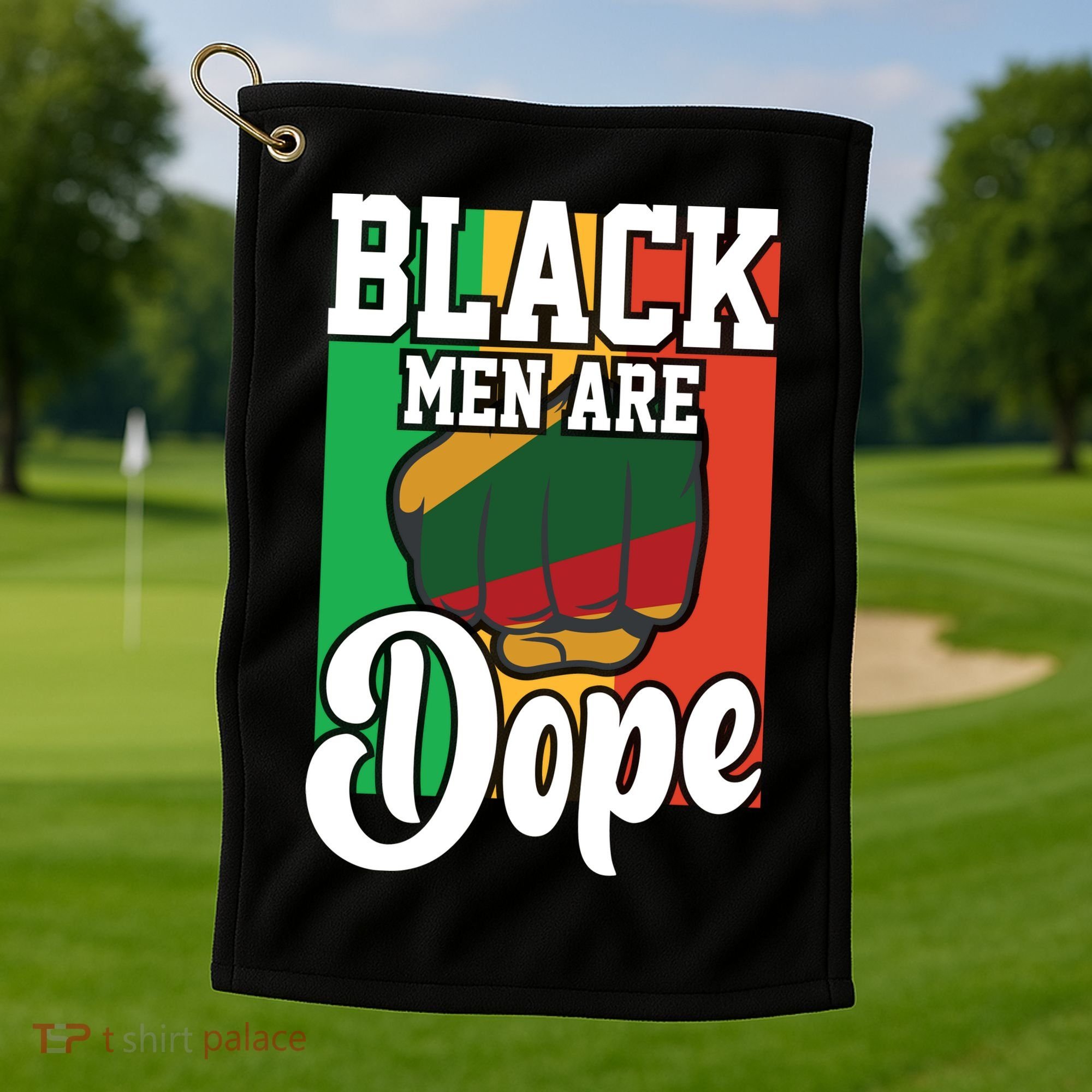 Black Man Are Dope Black History Month Gift Golf Towel