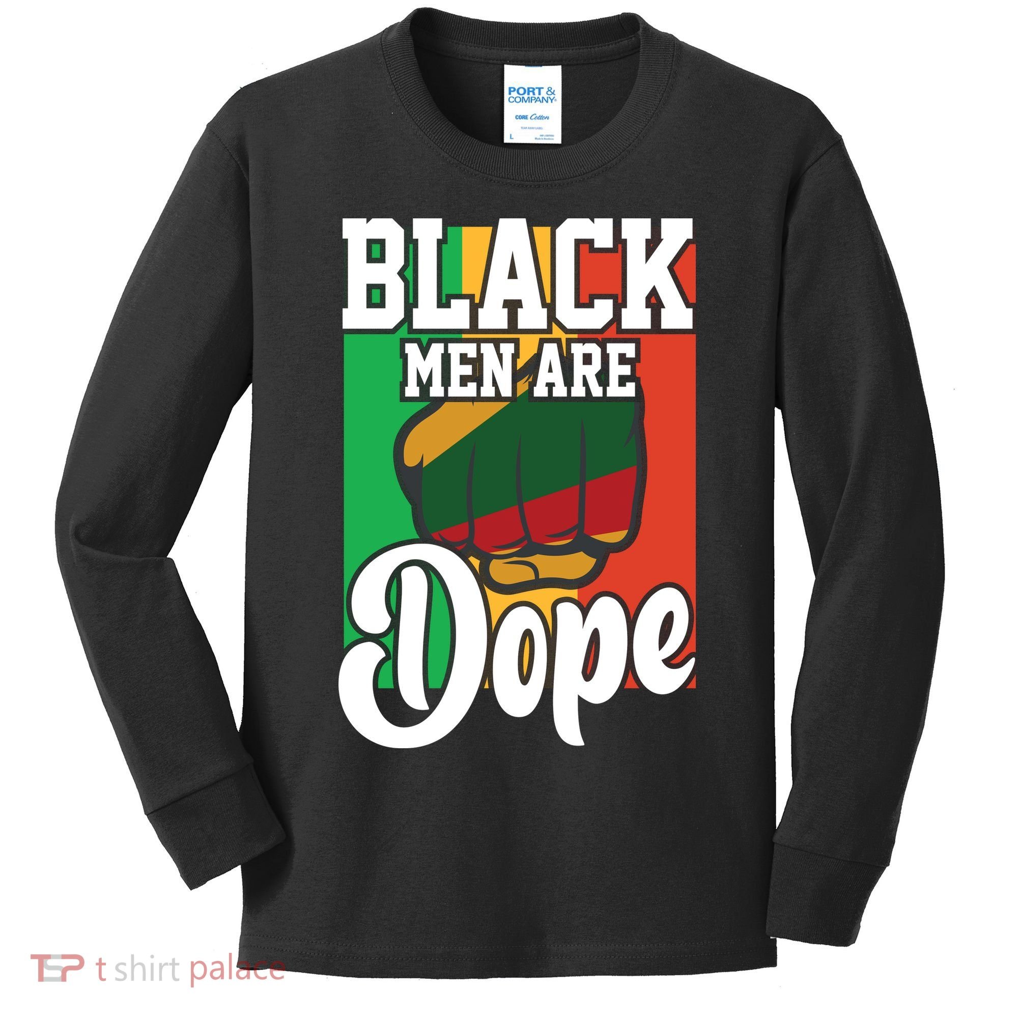 Black Man Are Dope Black History Month Gift Kids Long Sleeve Shirt