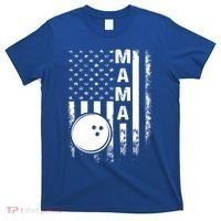 Bowling Mama American Flag Vintage Christmas Xmas Gift T-Shirt thumb 0