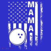 Bowling Mama American Flag Vintage Christmas Xmas Gift T-Shirt thumb 7
