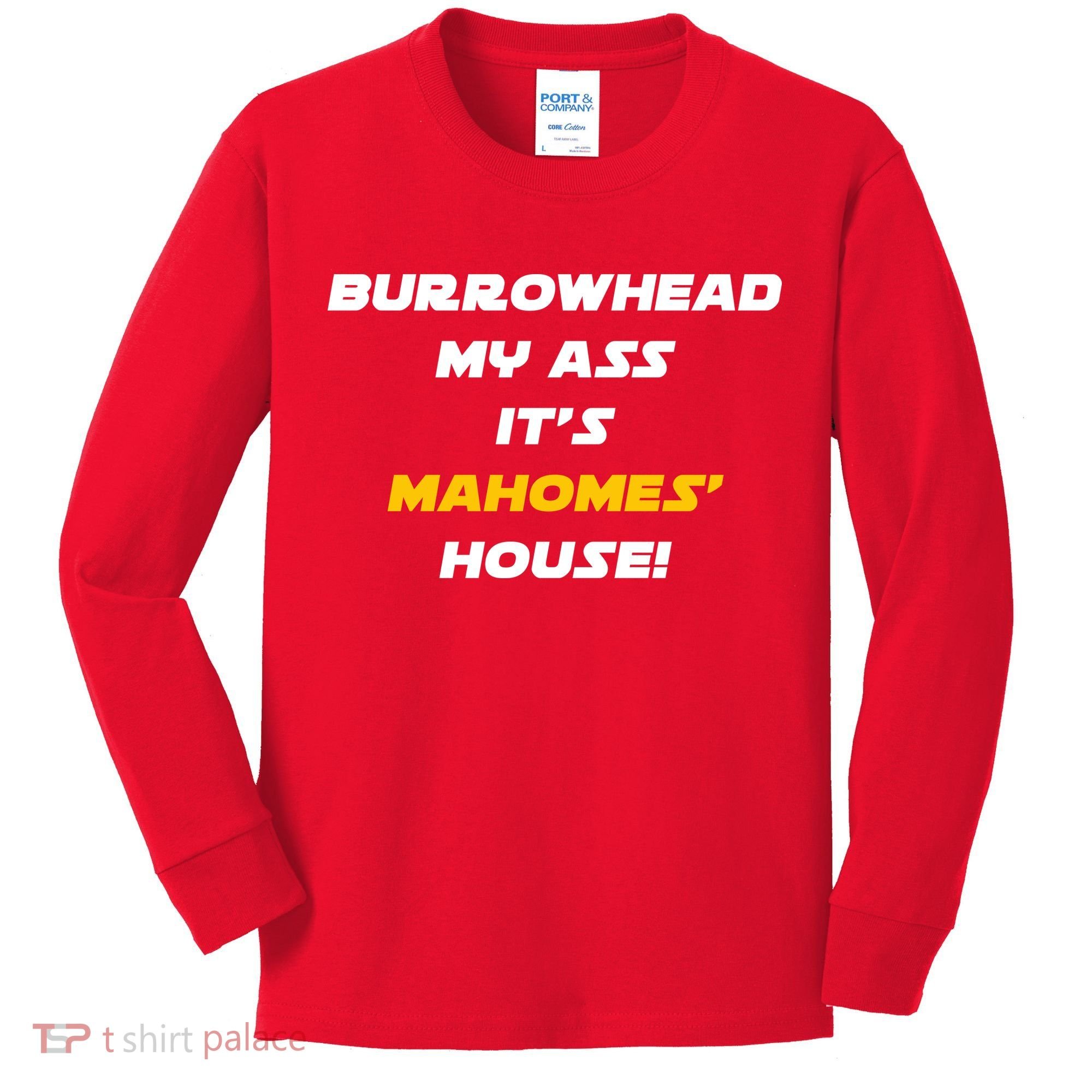 Burrowhead My Ass Funny Football Fan Kids Long Sleeve Shirt