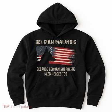 Belgian Malinois American Flag Hoodie
