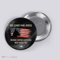 Belgian Malinois American Flag Button thumb 0