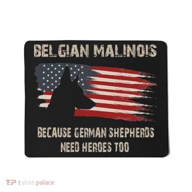 Belgian Malinois American Flag Mousepad