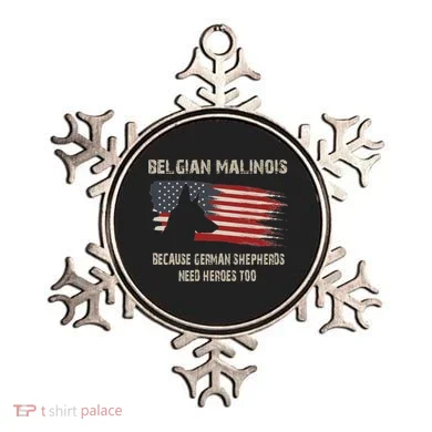 Belgian Malinois American Flag Ornament