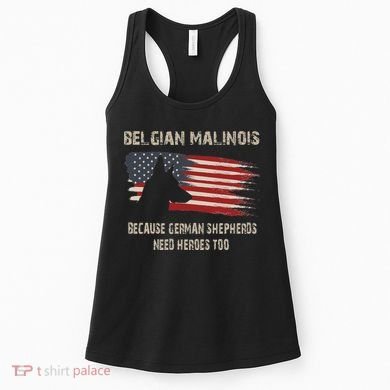 Belgian Malinois American Flag Women's Tank Top