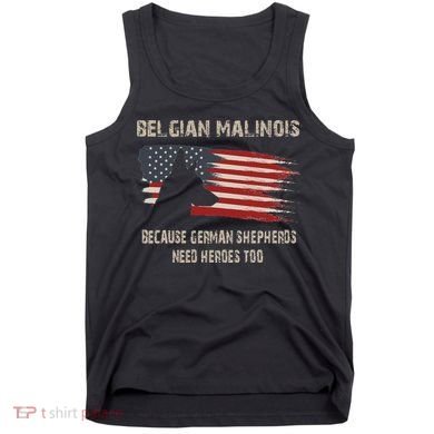 Belgian Malinois American Flag Tank Top