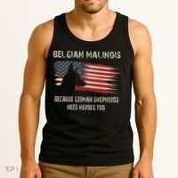 Belgian Malinois American Flag Tank Top thumb 3