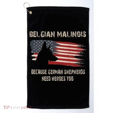 Belgian Malinois American Flag Golf Towel