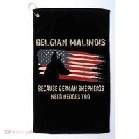Belgian Malinois American Flag Golf Towel thumb 0
