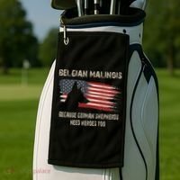 Belgian Malinois American Flag Golf Towel thumb 2