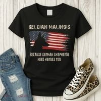 Belgian Malinois American Flag Women's T-Shirt thumb 3
