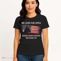 Belgian Malinois American Flag Women's T-Shirt thumb 4