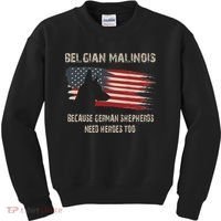 Belgian Malinois American Flag Kids Sweatshirt thumb 0