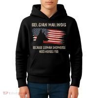 Belgian Malinois American Flag Kids Hoodie thumb 4