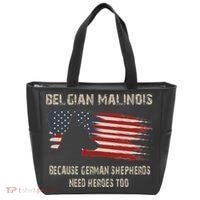 Belgian Malinois American Flag Tote Bag thumb 0