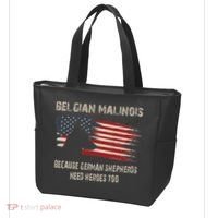 Belgian Malinois American Flag Tote Bag thumb 3