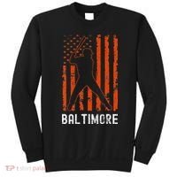 Baltimore Maryland American Flag Baseball Weathered Sweatshirt thumb 0