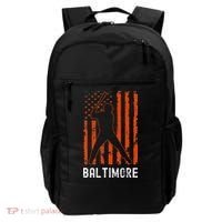 Baltimore Maryland American Flag Baseball Weathered Backpack thumb 0