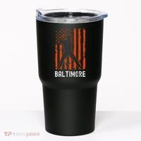 Baltimore Maryland American Flag Baseball Weathered Tumbler thumb 0