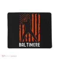 Baltimore Maryland American Flag Baseball Weathered Mousepad thumb 0