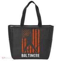 Baltimore Maryland American Flag Baseball Weathered Tote Bag thumb 0