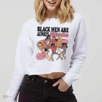 Black Men Are Always Attractive Cropped Pullover Crew thumb 2