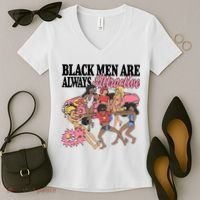 Black Men Are Always Attractive Women's V-Neck T-Shirt thumb 2